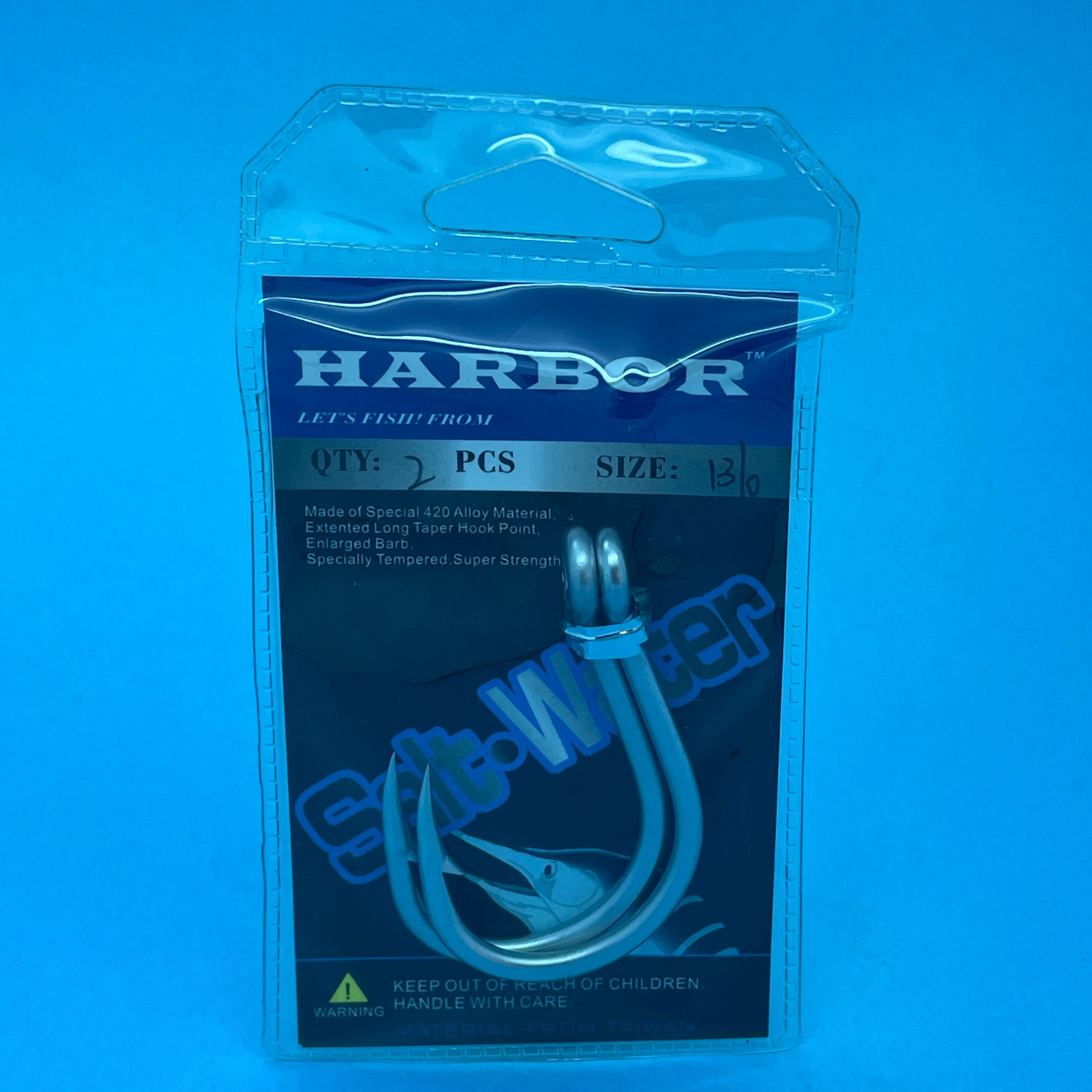 Harbor Salt Water Live Bait Hooks Size 13/0 x 2 Rockstar Tackle