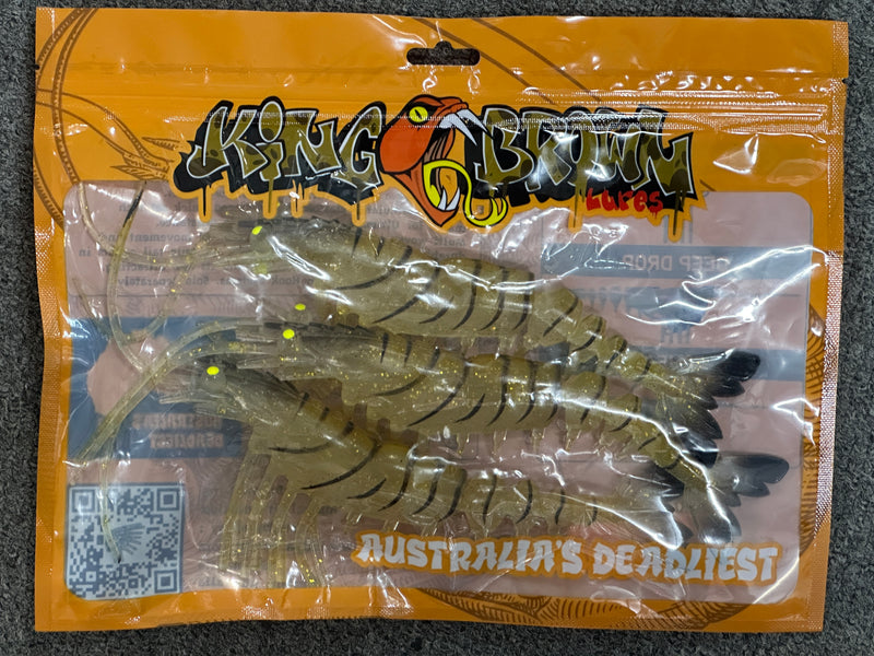 KING BROWN LURES - Killer Prawn 270mm soft plastic - 3 PACK