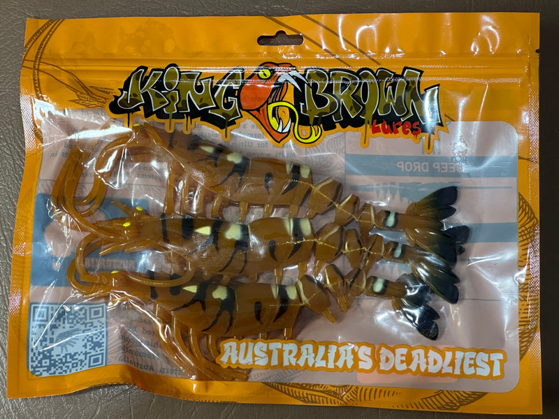 KING BROWN LURES - Killer Prawn 270mm soft plastic - 3 PACK