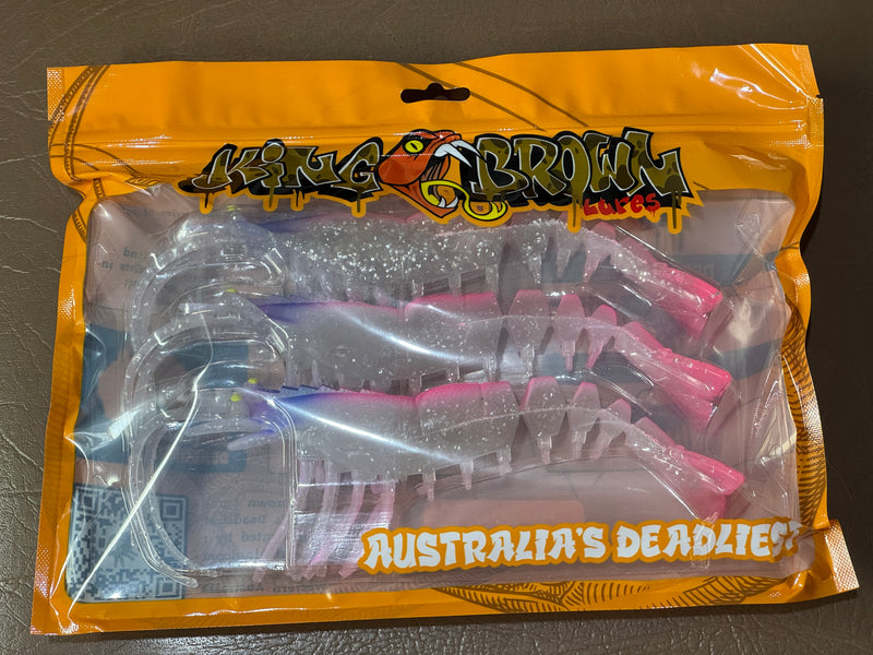KING BROWN LURES - Killer Prawn 270mm soft plastic - 3 PACK