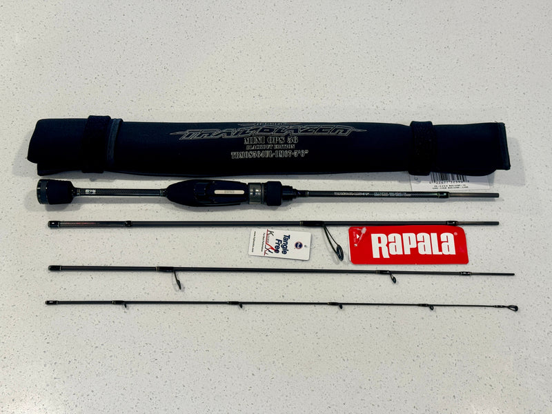 RAPALA Trail Blazer Mini Ops 56 - Blackout Edition - 4 Piece Travel Rod