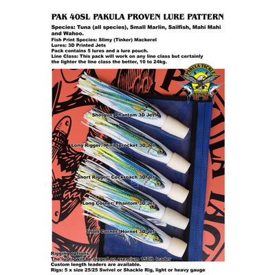 Pakula Pak 40 - Slimy (Tinker) - Fish Print Light Tackle Rat Pack - UNRIGGED