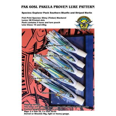Pakula Pak 60 - Slimy (Tinker) Fish Print Explorer Pack - UNRIGGED