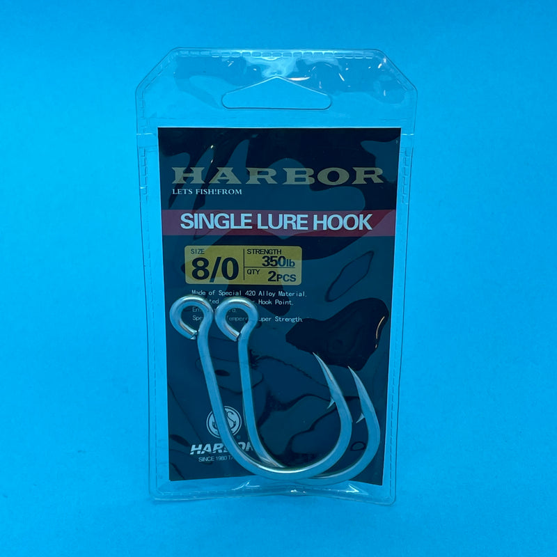 Harbor Single Inline Hooks Size 8/0 x 2