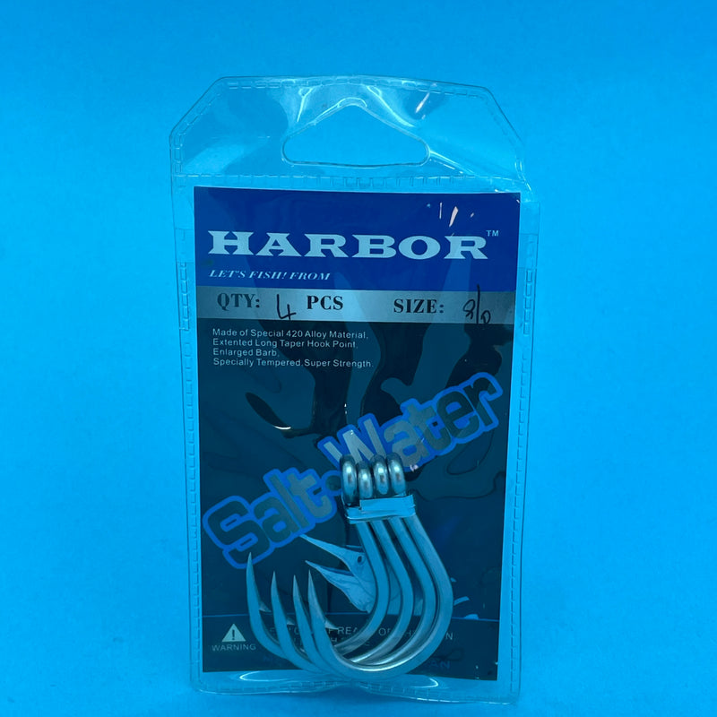 Harbor Salt Water Live Bait Hooks Size 8/0 x 4