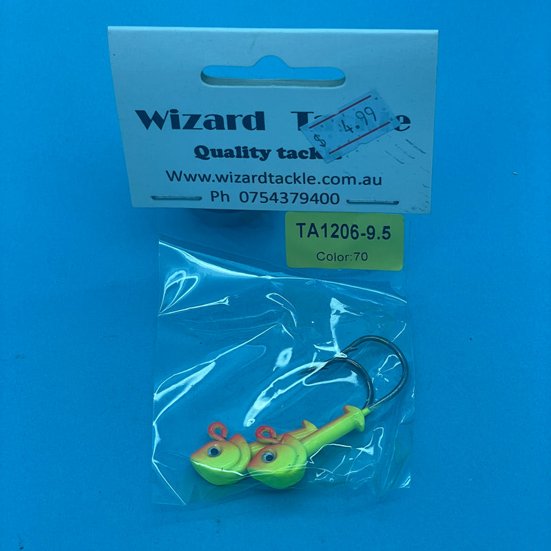 Wizard Jig Head Size 4/0 Hooks 9.5g x 2