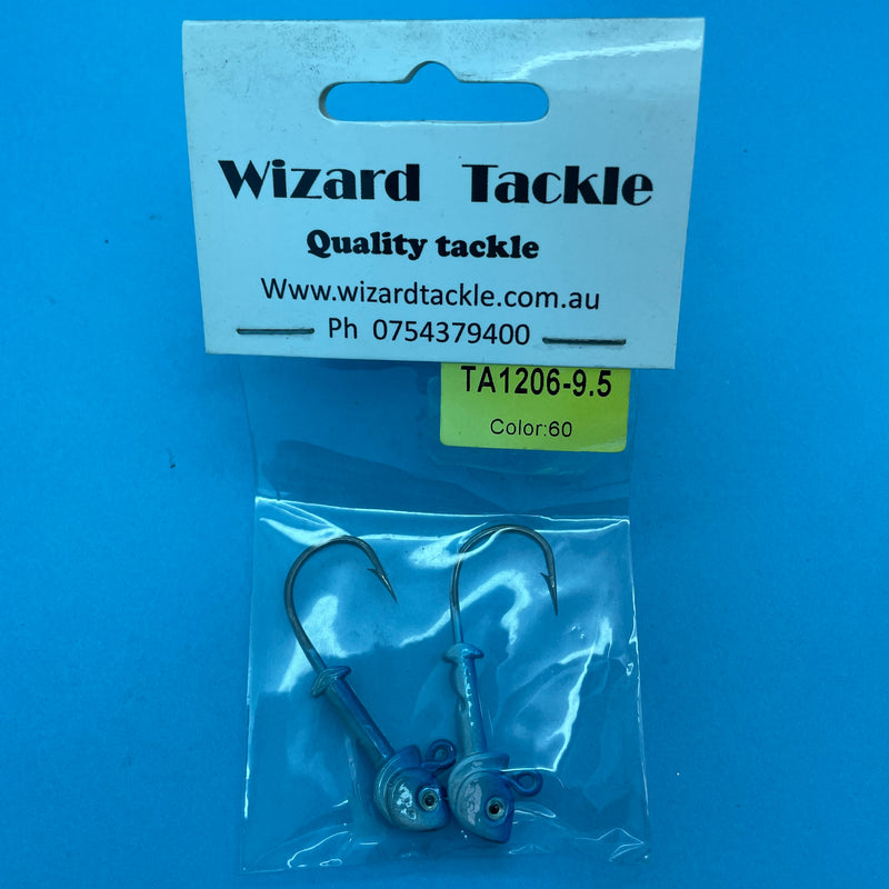 Wizard Jig Head Size 4/0 Hooks 9.5g x 2