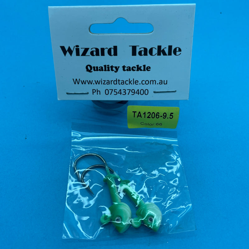 Wizard Jig Head Size 4/0 Hooks 9.5g x 2