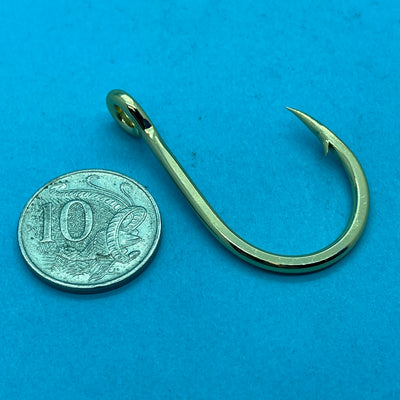 Gold Plated 8/0 Jigging Hook x 5