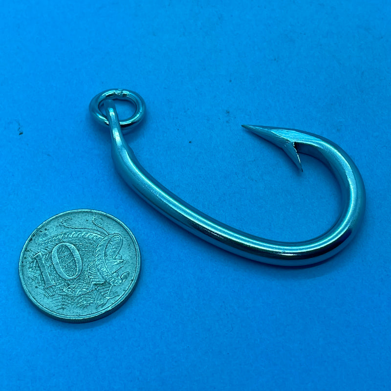 10/0s. Stainless Circle Longline Hooks