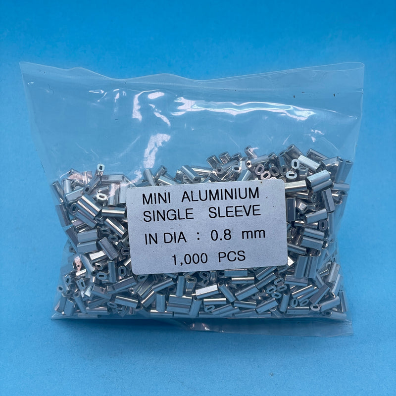 Aluminium Single Sleeves 0.8mm x 1000