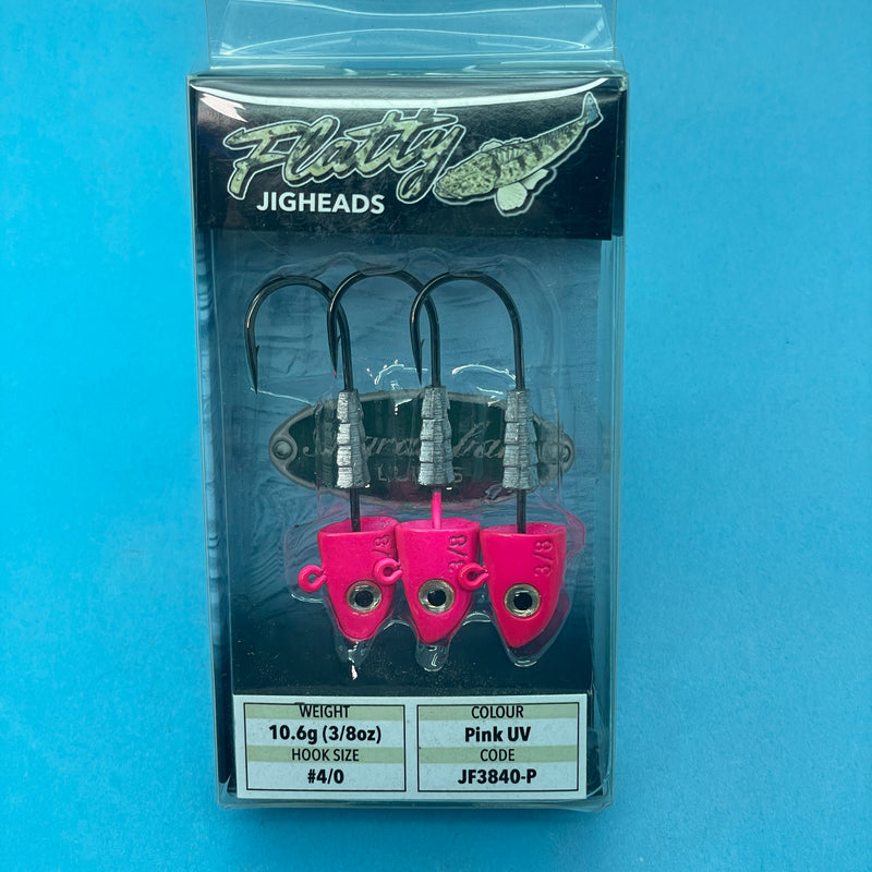 Barambah Flatty Jig Heads - 3/8oz 4/0