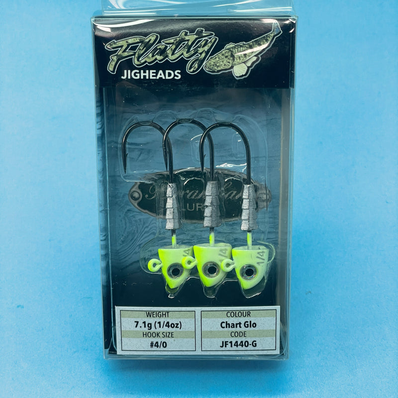 Barambah Flatty Jig Heads - 1/4oz 4/0